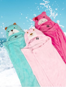 Kids Animal Themed Super Soft Hoodie Towel